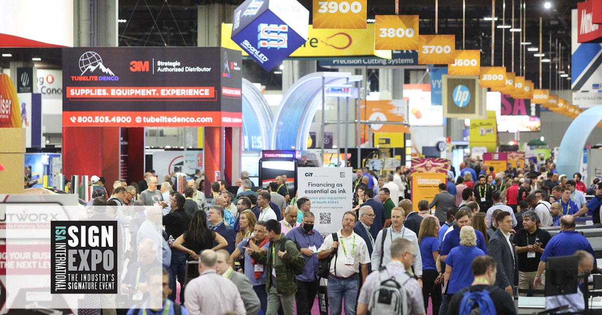 an expo with filled with many people