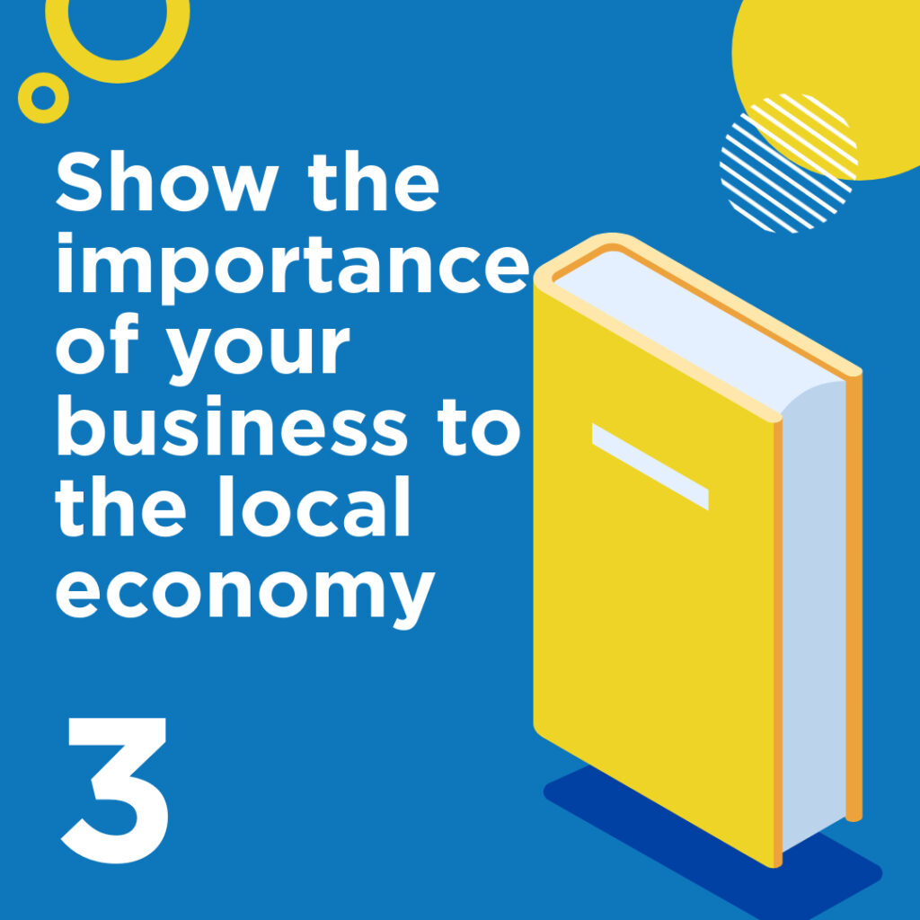 Show the importance of your business to the local economy Poster