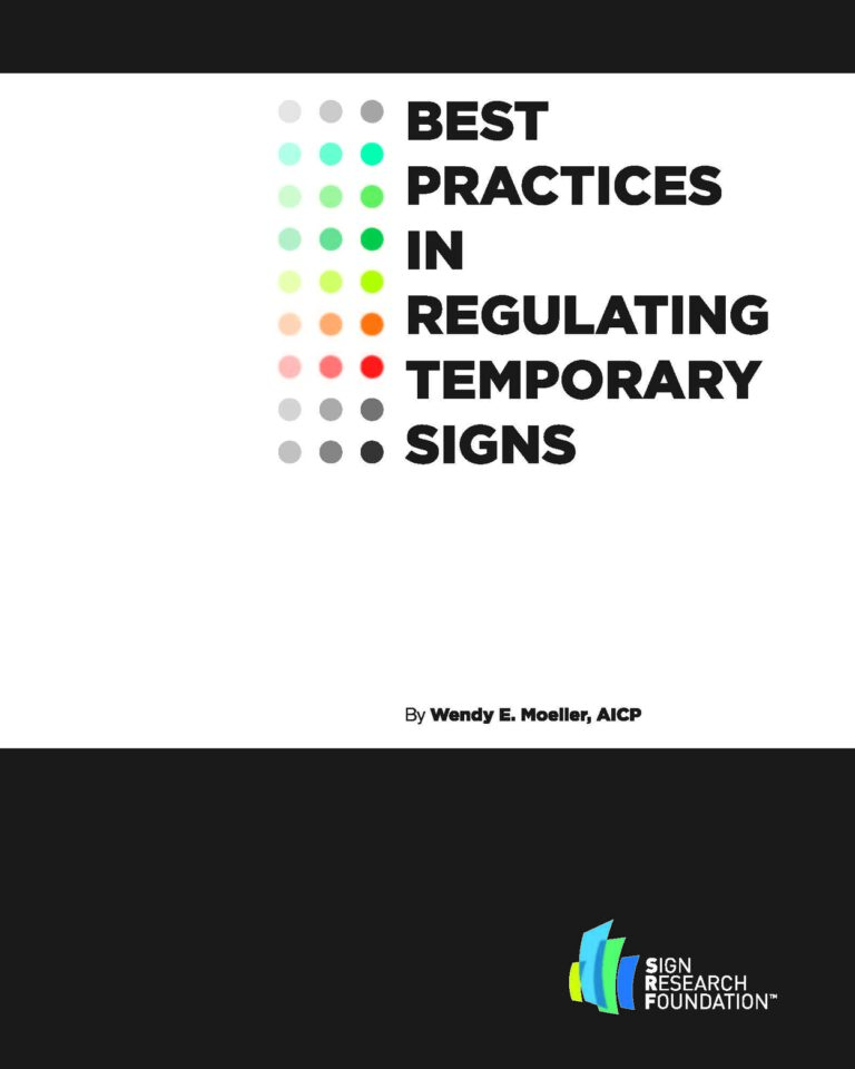 Best Practices in Regulatory Temporary Signs poster