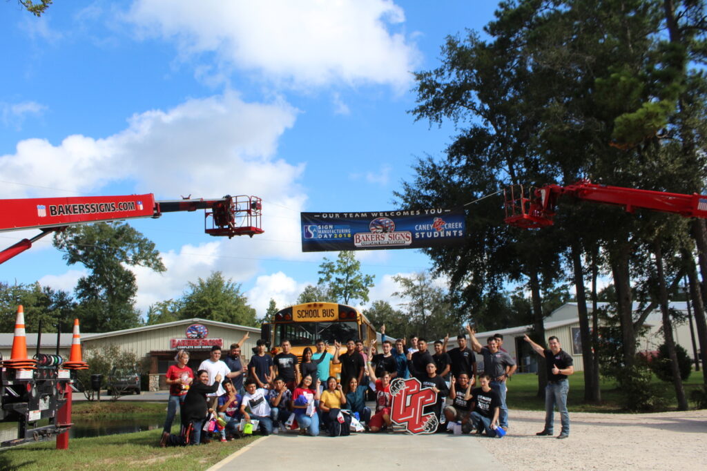 A group photo of bakersigns employees